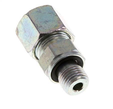 G 1/4'' Außengewinde x 10S Verzinkter Stahl-Schneidring gerade mit FKM-Dichtung 630 bar DIN 2353