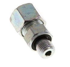 G 1/4'' Außengewinde x 10S Verzinkter Stahl-Schneidring gerade mit FKM-Dichtung 630 bar DIN 2353