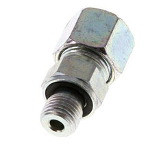 G 1/4'' Außengewinde x 10S Verzinkter Stahl-Schneidring gerade mit FKM-Dichtung 630 bar DIN 2353