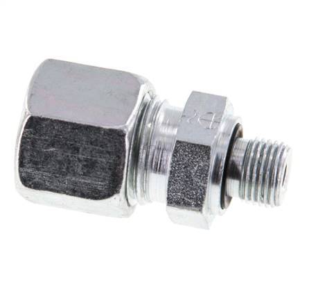 G 1/8'' Außengewinde x 10L Verzinkter gerader Schneidring aus Stahl mit FKM-Dichtung 315 bar DIN 2353