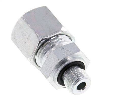 G 1/8'' Außengewinde x 10L Verzinkter gerader Schneidring aus Stahl mit FKM-Dichtung 315 bar DIN 2353