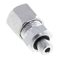 G 1/8'' Außengewinde x 10L Verzinkter gerader Schneidring aus Stahl mit FKM-Dichtung 315 bar DIN 2353