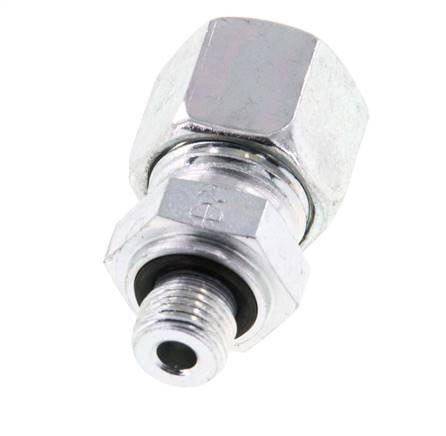 G 1/8'' Außengewinde x 10L Verzinkter gerader Schneidring aus Stahl mit FKM-Dichtung 315 bar DIN 2353