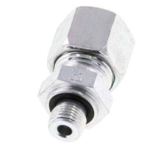 G 1/8'' Außengewinde x 10L Verzinkter gerader Schneidring aus Stahl mit FKM-Dichtung 315 bar DIN 2353