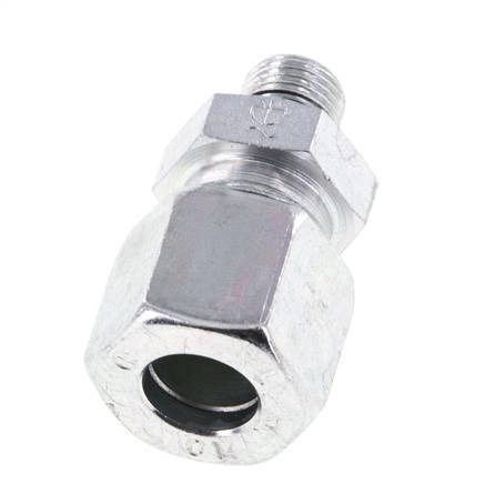 G 1/8'' Außengewinde x 10L Verzinkter gerader Schneidring aus Stahl mit FKM-Dichtung 315 bar DIN 2353