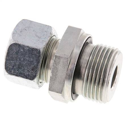 G 3/4'' Außengewinde x 15L Verzinkter gerader Schneidring aus Stahl mit FKM-Dichtung 315 bar DIN 2353