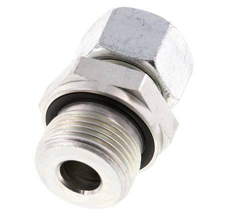 G 3/4'' Außengewinde x 15L Verzinkter gerader Schneidring aus Stahl mit FKM-Dichtung 315 bar DIN 2353