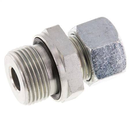 G 3/4'' Außengewinde x 15L Verzinkter gerader Schneidring aus Stahl mit FKM-Dichtung 315 bar DIN 2353