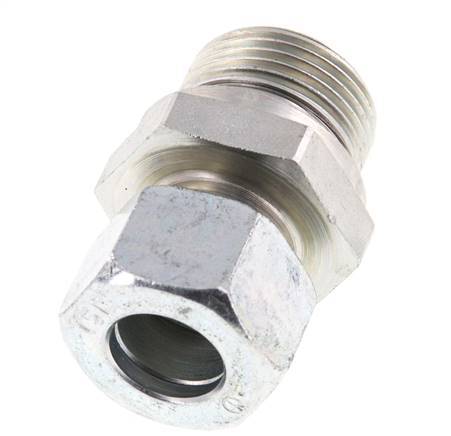 G 3/4'' Außengewinde x 15L Verzinkter gerader Schneidring aus Stahl mit FKM-Dichtung 315 bar DIN 2353