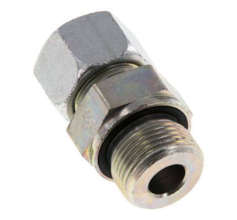 G 3/4'' Außengewinde x 16S Verzinkter gerader Schneidring aus Stahl mit FKM-Dichtung 400 bar DIN 2353