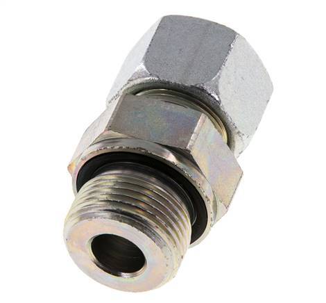 G 3/4'' Außengewinde x 16S Verzinkter gerader Schneidring aus Stahl mit FKM-Dichtung 400 bar DIN 2353