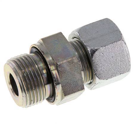 G 3/4'' Außengewinde x 16S Verzinkter gerader Schneidring aus Stahl mit FKM-Dichtung 400 bar DIN 2353