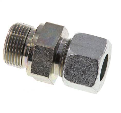 G 3/4'' Außengewinde x 16S Verzinkter gerader Schneidring aus Stahl mit FKM-Dichtung 400 bar DIN 2353