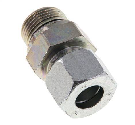 G 3/4'' Außengewinde x 16S Verzinkter gerader Schneidring aus Stahl mit FKM-Dichtung 400 bar DIN 2353