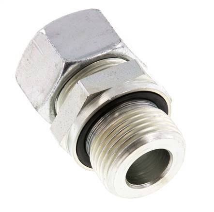 G 3/4'' Außengewinde x 18L Verzinkter gerader Schneidring aus Stahl mit FKM-Dichtung 315 bar DIN 2353