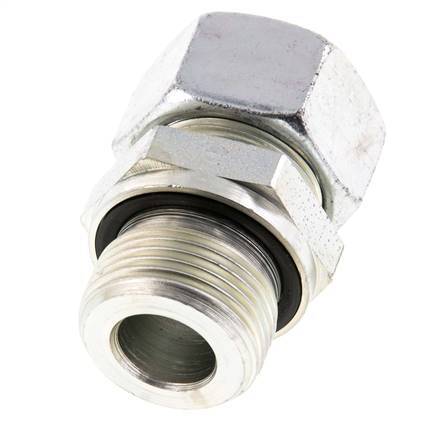 G 3/4'' Male x 18L Zinc plated Steel Straight Cutting Ring with FKM Seal 315 Bar DIN 2353