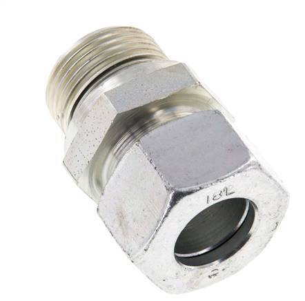 G 3/4'' Außengewinde x 18L Verzinkter gerader Schneidring aus Stahl mit FKM-Dichtung 315 bar DIN 2353