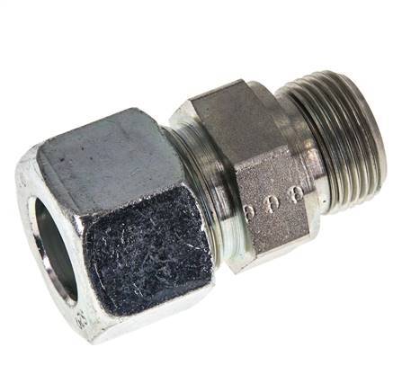 G 3/4'' Außengewinde x 20S Verzinkter gerader Schneidring aus Stahl mit FKM-Dichtung 400 bar DIN 2353