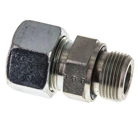 G 3/4'' Außengewinde x 20S Verzinkter gerader Schneidring aus Stahl mit FKM-Dichtung 400 bar DIN 2353