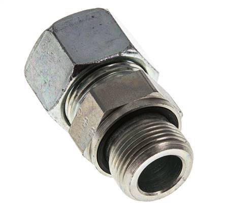 G 3/4'' Außengewinde x 20S Verzinkter gerader Schneidring aus Stahl mit FKM-Dichtung 400 bar DIN 2353