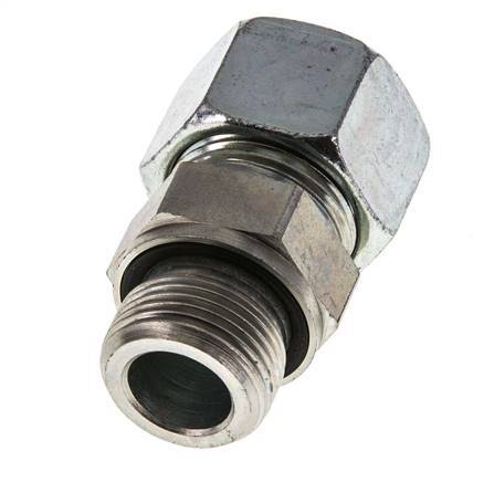 G 3/4'' Außengewinde x 20S Verzinkter gerader Schneidring aus Stahl mit FKM-Dichtung 400 bar DIN 2353