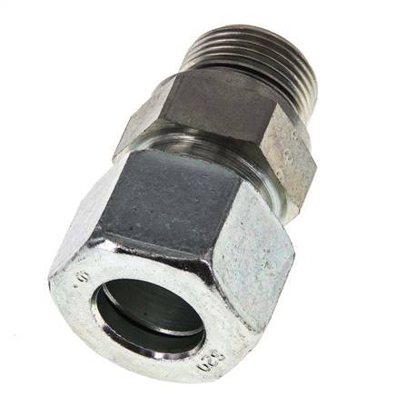 G 3/4'' Außengewinde x 20S Verzinkter gerader Schneidring aus Stahl mit FKM-Dichtung 400 bar DIN 2353