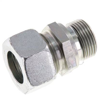 G 3/4'' Außengewinde x 22L Verzinkter gerader Schneidring aus Stahl mit FKM-Dichtung 160 bar DIN 2353