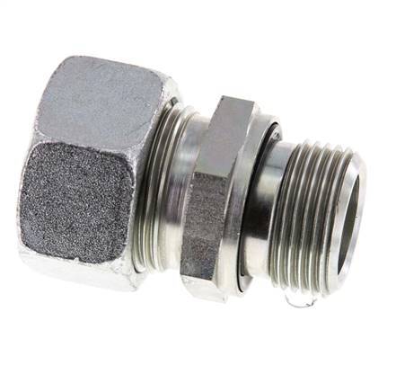 G 3/4'' Außengewinde x 22L Verzinkter gerader Schneidring aus Stahl mit FKM-Dichtung 160 bar DIN 2353