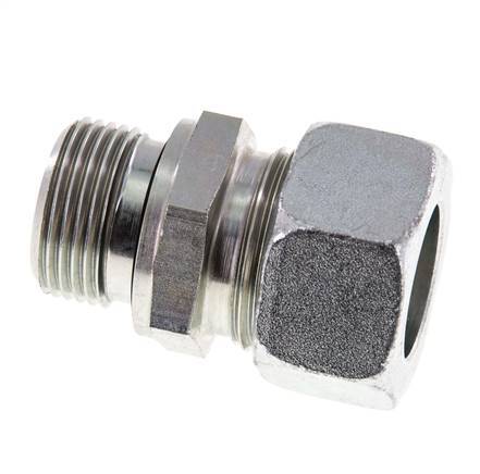 G 3/4'' Außengewinde x 22L Verzinkter gerader Schneidring aus Stahl mit FKM-Dichtung 160 bar DIN 2353