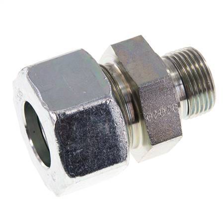 G 3/4'' Außengewinde x 25S Verzinkter gerader Schneidring aus Stahl mit FKM-Dichtung 400 bar DIN 2353