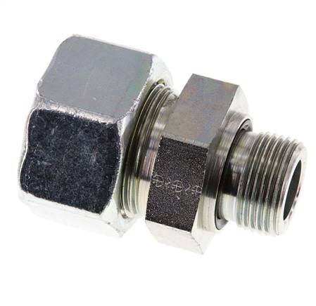 G 3/4'' Außengewinde x 25S Verzinkter gerader Schneidring aus Stahl mit FKM-Dichtung 400 bar DIN 2353