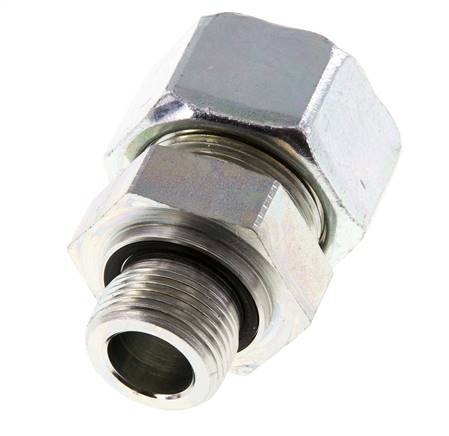 G 3/4'' Außengewinde x 25S Verzinkter gerader Schneidring aus Stahl mit FKM-Dichtung 400 bar DIN 2353