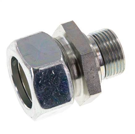 G 3/4'' Außengewinde x 28L Verzinkter gerader Schneidring aus Stahl mit FKM-Dichtung 160 bar DIN 2353