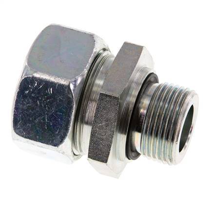 G 3/4'' Außengewinde x 28L Verzinkter gerader Schneidring aus Stahl mit FKM-Dichtung 160 bar DIN 2353