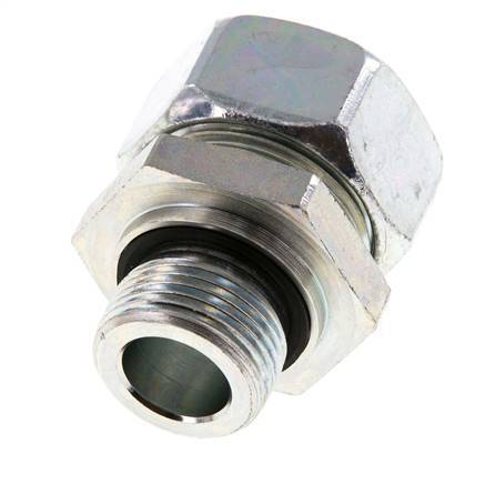 G 3/4'' Außengewinde x 28L Verzinkter gerader Schneidring aus Stahl mit FKM-Dichtung 160 bar DIN 2353