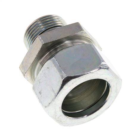 G 3/4'' Außengewinde x 28L Verzinkter gerader Schneidring aus Stahl mit FKM-Dichtung 160 bar DIN 2353