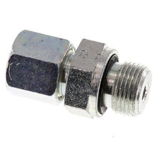 G 3/8'' Außengewinde x 8S Verzinkter Stahl-Schneidring gerade mit FKM-Dichtung 630 bar DIN 2353