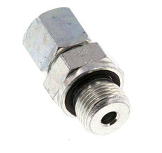 G 3/8'' Außengewinde x 8S Verzinkter Stahl-Schneidring gerade mit FKM-Dichtung 630 bar DIN 2353