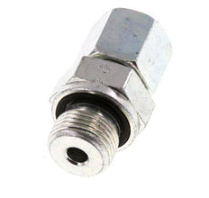 G 3/8'' Außengewinde x 8S Verzinkter Stahl-Schneidring gerade mit FKM-Dichtung 630 bar DIN 2353