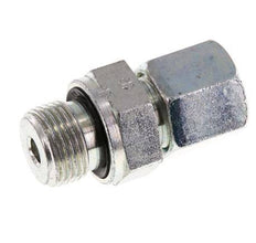 G 3/8'' Außengewinde x 8S Verzinkter Stahl-Schneidring gerade mit FKM-Dichtung 630 bar DIN 2353