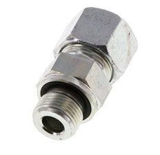 G 3/8'' Male x 12S Zinc plated Steel Straight Cutting Ring with FKM Seal 630 Bar DIN 2353 [2 Pieces]