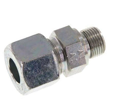 G 3/8'' Außengewinde x 14S Verzinkter Stahl-Schneidring gerade mit FKM-Dichtung 630 bar DIN 2353