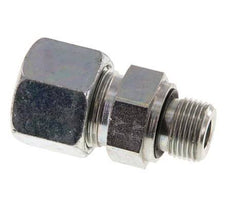 G 3/8'' Außengewinde x 14S Verzinkter Stahl-Schneidring gerade mit FKM-Dichtung 630 bar DIN 2353