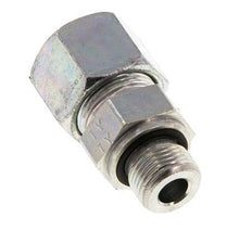 G 3/8'' Außengewinde x 14S Verzinkter Stahl-Schneidring gerade mit FKM-Dichtung 630 bar DIN 2353