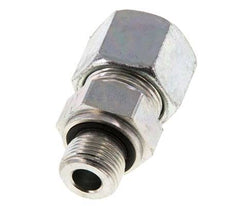 G 3/8'' Außengewinde x 14S Verzinkter Stahl-Schneidring gerade mit FKM-Dichtung 630 bar DIN 2353