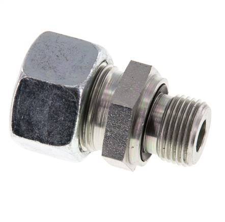 G 3/8'' Außengewinde x 15L Verzinkter gerader Schneidring aus Stahl mit FKM-Dichtung 315 bar DIN 2353