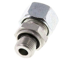 G 3/8'' Außengewinde x 15L Verzinkter gerader Schneidring aus Stahl mit FKM-Dichtung 315 bar DIN 2353