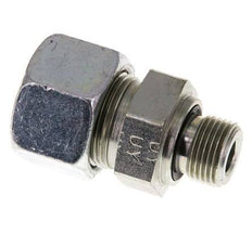G 3/8'' Male x 16S Zinc plated Steel Straight Cutting Ring with FKM Seal 400 Bar DIN 2353