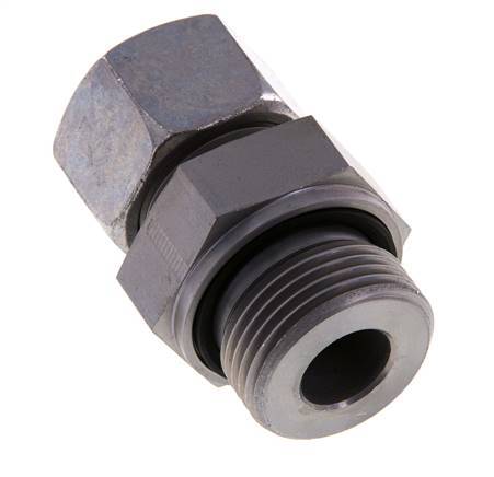 G 1'' Außengewinde x 20S Verzinkter Stahl-Schneidring gerade mit FKM-Dichtung 400 bar DIN 2353