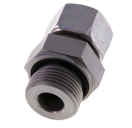 G 1'' Außengewinde x 20S Verzinkter Stahl-Schneidring gerade mit FKM-Dichtung 400 bar DIN 2353